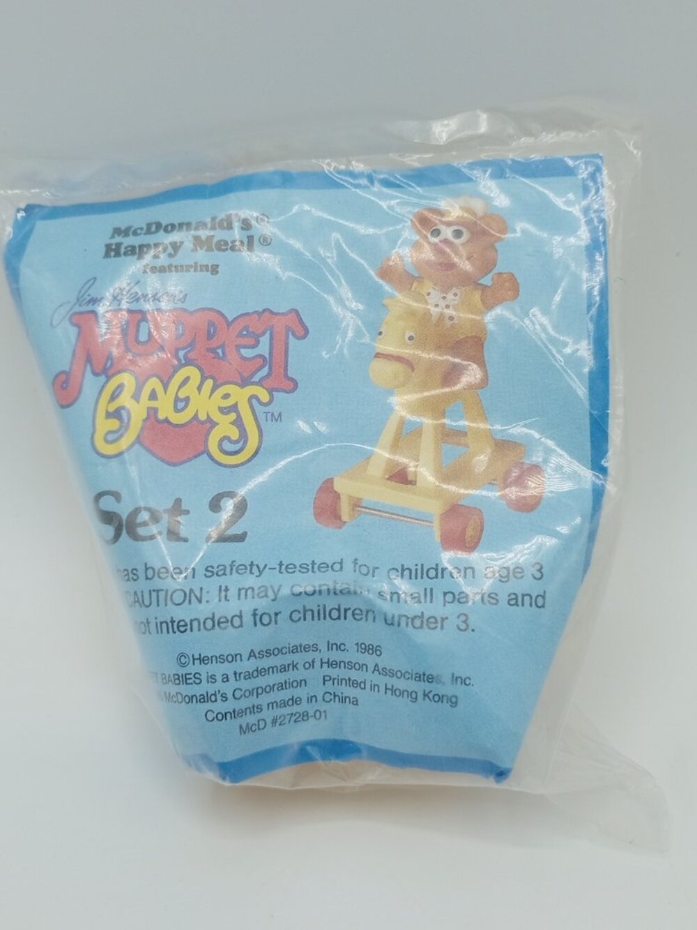 Vintage 1986 Sealed Muppet Babies #2 Fozzie Bear Hobby Horse - Happy Meal